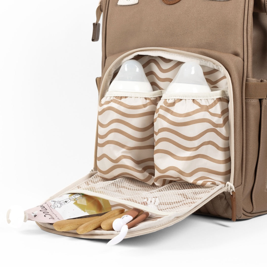 Sac à dos à langer Richie - Noisette